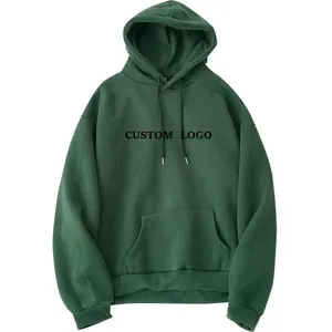Sweat-shirt polaire uni en coton vierge de haute qualité, coupe régulière, grande taille, le plus vendu, écologique, séchage rapide, personnalisable pour homme - Product Image 1