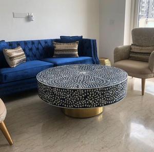 ห้องนั่งเล่นหรูหราทันสมัยโต๊ะกาแฟกับแม่ของมุกฝังเฟอร์นิเจอร์บ้านฐานทองราคา factoryu - Product Image 2