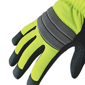 ถุงมือหนังคอตตอนทนทานสำหรับถุงมือช่างยนต์ถุงมือนิรภัยตัดได้ป้องกันการกระแทกหลายสีสำหรับการก่อสร้าง - Product Image 6