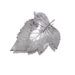 Decorative Leaf <b>Bowl</b> Aluminum Decorative Leaf Nickel Plated Silver <b>Metal</b> Leaf Designers Serving <b>Bowl</b> Set for Wedding Table Top - Product Image 1