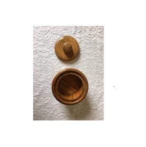 Caja de sal de madera, recipiente seguro y duradero para condimentos, almacenamiento y organización, contenedor de especias con cuchara y con venta - Product Image 1