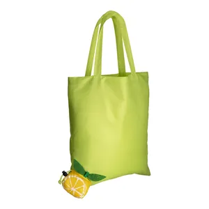 Borsa Pieghevole Promozionale Personalizzata nei Colori Arancione, More e Limone - Product Image 1