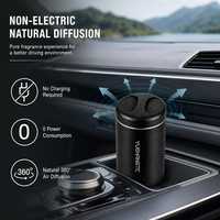 Diffuseur de parfum pour voiture en alliage d'aluminium de qualité aéronautique 280g, double buse, diffusion à 720 degrés, OEM ODM