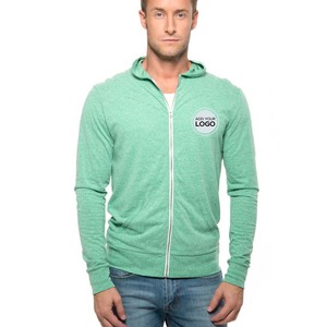 T-shirt à manches longues en tissu tri-blend pour homme Next Level Apparel, sweat-shirt léger à capuche - Product Image 4