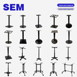 Base de table en métal doré robuste anti-tremblement SEM pour restaurant, <span class=keywords><strong>cuisine</strong></span>, café - Pieds de meubles en acier inoxydable - Vente en gros - Product Image 4