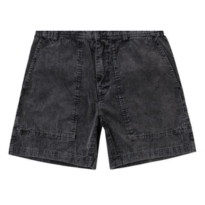 Pantaloncini in velluto a coste RVCA All Time Topango da uomo, 100% cotone, taglia XX-Large, neri con loghi ricamati - Product Image 3