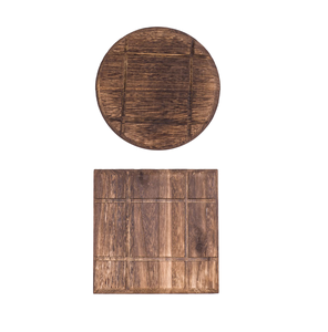 Wooden Style Square Shape <b>Wood</b> <b>Trivet</b> Tea Coaters Decorative for Home Evening for at Best square and Round Shape - Product Image 3