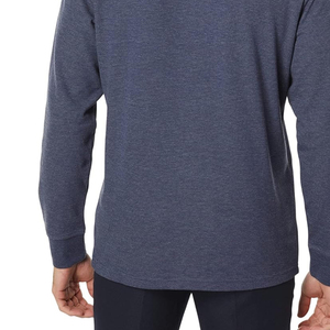 Sudadera de media cremallera con cuello levantado para hombre, moda 2025, manga Regular, suelta para Polo, jersey de invierno, teñido liso - Product Image 6