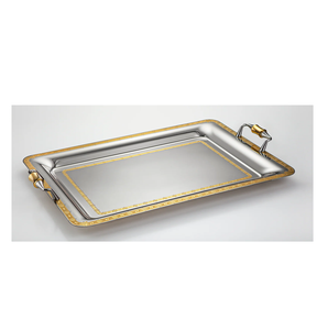 Excellent plateau de service en acier inoxydable argenté en métal pour la vaisselle de Restaurant plateau de nourriture nouveauté plateaux de service modernes - Product Image 5