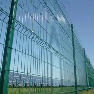 Clôture décorative extérieure 3d fil de soudure v mesh clôtures panneaux de clôture