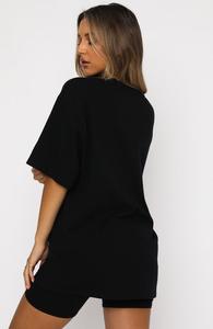 ชุดวอร์ม2024สำหรับผู้หญิงเสื้อยืดโอเวอร์ไซส์กางเกงขาสั้นรัดรูปสำหรับผู้หญิงสั่งทำได้แบบมืออาชีพ - Product Image 2