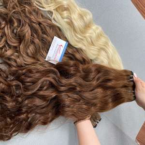 Paquet de trame ondulée naturelle Extensions de cheveux humains Trame de cheveux 100% Tissage de cheveux bruts vietnamiens Prix de gros Meilleur fournisseur - Product Image 3