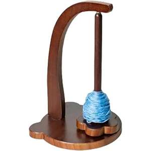 Support de boule de fil chaud pour tricoter et crocheter Spinner de fil en bois avec mécanisme magnétique en métal et coussinets antidérapants - Product Image 5