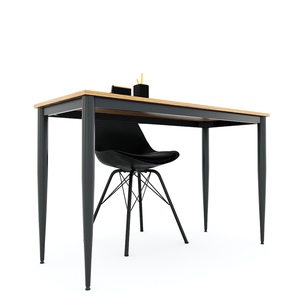 Escritorio Minimalista HBCN003 de 120x50cm en Madera Contrachapada con Revestimiento de Melamina y Patas Cone II, Mueble de Oficina Moderno en Forma de L - Product Image 4