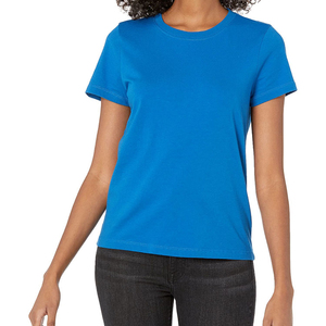 Nouveau T-shirt tricoté en polyester/coton pour femme grande taille, manches courtes, coupe classique, séchage rapide, logo personnalisé pour le streetwear - Product Image 1