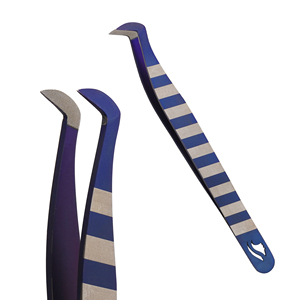 Pince à épiler de précision Stahlmann Pro BSB-745-11BLU en acier inoxydable avec logo personnalisé, pointe lisse, 11 cm, durable, prise en main parfaite - Product Image 2