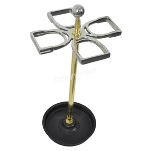 Factory Top Selling Umbrella Stand Aluminum Material Horse <b>Shoe</b> Style Unique Silver Umbrella <b>Holder</b> Stand Home Decorative - Product Image 3