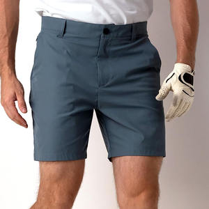 Pantalones cortos de golf con cintura elástica, pantalones cortos transpirables de Color sólido a la moda informales de verano clásicos de secado rápido para hombres - Product Image 6