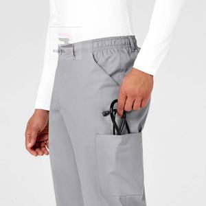 ผ้าทอหลายกระเป๋าใส่สบายกางเกงสครับพยาบาลผ้าฝ้ายปรับแต่งได้ตามต้องการ - Product Image 5