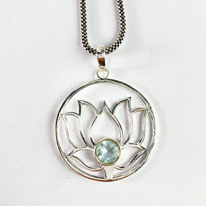Pendentif en quartz moissanite bleu (4,8 grammes) - Product Image 1