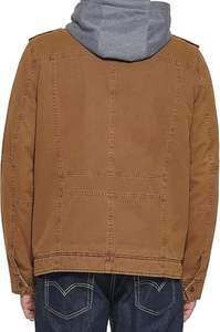 เสื้อแจ็กเก็ตไฮสตรีทพร้อมซิปด้านหน้าคอเสื้อลายแมนดารินผ้าแคนวาสสำหรับฤดูหนาว - Product Image 4