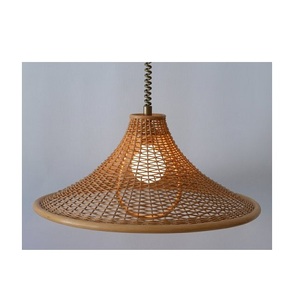 Lámpara Colgante de Bambú Natural de Diseño Rústico, Lámparas Colgantes Tejidas a Mano con Pantallas de Mimbre, E27 2700K, Gran Venta - Product Image 4