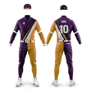 Service OEM, uniformes de baseball personnalisés en polyester avec logo par sublimation, pour équipe, vente en gros, uniforme de baseball à manches courtes à séchage rapide - Product Image 2