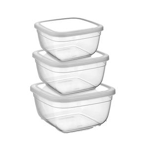 Conteneur de stockage en plastique PP carré de 900 ml avec couvercle, empilable et léger, pour le stockage des aliments dans la cuisine, organisateur ménager - Product Image 4