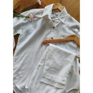 ชุดเซ็ตฤดูร้อนสำหรับผู้หญิง ลายพิมพ์ดอกไม้และสีพื้น ไซส์ XS เสื้อเบลเซอร์แขนสามส่วน พร้อมเสื้อครอปและกระโปรงลายดอกไม้ - Product Image 4