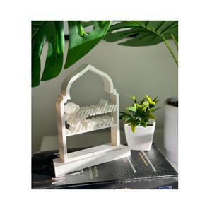 Decoración de Ramadán de madera hecha a mano decorativa perfecta para la sala de oración y la configuración de la sala de estar - Product Image 5