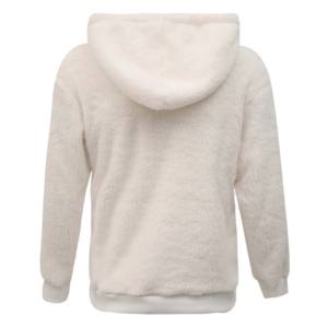 Sweat-shirts à capuche décontractés pour hommes, en coton et polyester mélangés, respirants, à fermeture éclair, en sherpa écologique, teinture unie - Product Image 3