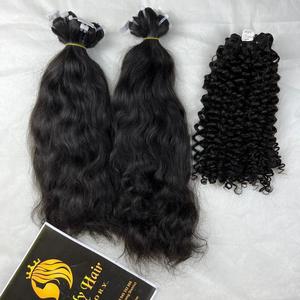 Para extensiones de cabello vietnamita de Color natural ondulado de trama Genius, paquete de doble dibujado de larga duración alineado Cloudyhaircollection - Product Image 5