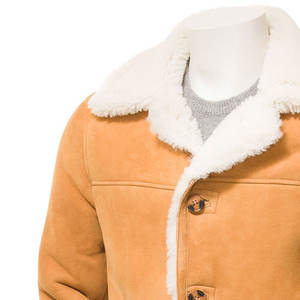 Chaqueta de piel de oveja de estilo callejero para hombre más vendida, abrigo de cuero de alta calidad 100%, precio competitivo para abrigo de cuero - Product Image 4