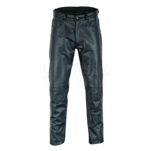 Pantalones de Cuero para Hombre, Ligeros, Rectos, de Cintura Alta, Ajustados, Transpirables, Casuales, de Alta Calidad - Product Image 3