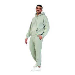 Chándales de Jersey de manga larga de algodón 100% personalizados para hombres, conjuntos de invierno transpirables completos de talla grande XL de gran tamaño baratos - Product Image 3