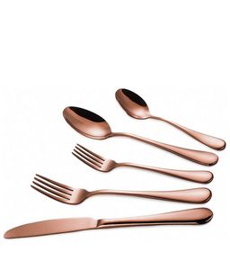 Couverts classiques élégants de luxe pour mariage, couverts de haute qualité, couteau, cuillère, fourchette, restaurant, ensemble de couverts de mariage modernes en or - Product Image 1