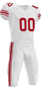 ชุดยูนิฟอร์มอเมริกันฟุตบอลแบบปรับแต่งได้ เสื้อและกางเกงขาสั้น ผลิตจากโพลีเอสเตอร์ 100% ระบายอากาศได้ดี มีไซส์พลัส พร้อมตำแหน่งโลโก้ด้านหน้า - Product Image 5