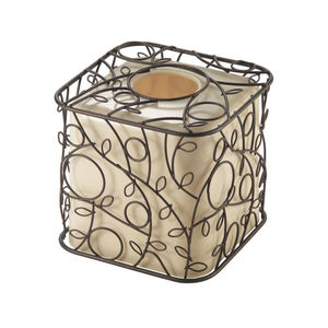 Servilletero de metal galvanizado con mango de madera perfecto para decoración de comedor interior y exterior elegante accesorio de mesa elegante - Product Image 4