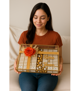 Boîte à bijoux de luxe en verre couleur or design carré moderne et époustouflant pour exposer vos bijoux les plus précieux - Product Image 6