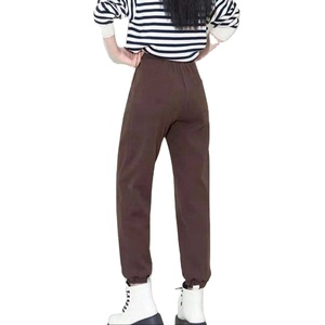 Pantalon de jogging décontracté 100 % coton pour homme, taille haute, tissu épais, teint uni, streetwear, avec logo personnalisé, vente en gros - Product Image 5