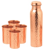 Bouteille d'eau en cuivre écologique 100% cuivre métal idéal pour le camping en plein air bouteille d'eau potable de voyage