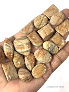 Piedra Lunar Zebra Natural de Diseño, Gema Suelta en Cabujón, Formas y Tamaños Variados, de 20 a 30 mm Aproximadamente, Venta al por Mayor a Granel - Product Image 3