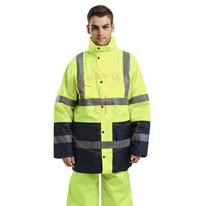 Safety <b>Jacket</b> Men's Two Tone High Visibility Reflective <b>Jacket</b> <b>Hi</b> <b>Vis</b> Bomber <b>Jacket</b> <b>Hi</b>-<b>Vis</b> Work - Product Image 1