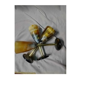 African Horn Finished Design Beer Drinking Buffalo Horn Glass Manufacturer <b>Table</b> Top Horn Glass Wholesale Exporter - Product Image 1