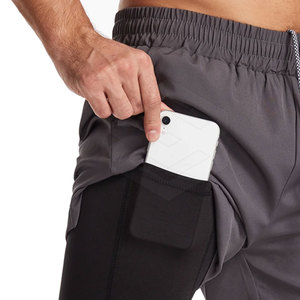 New Arrival Shorts Fashion Double <b>Layer</b> Athletic Shorts Customized Logo Men Double <b>Layer</b> Athletic Shorts Workout in Best Price - Product Image 4