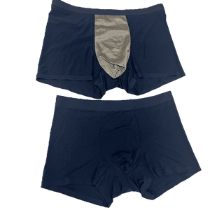 Ropa interior de punto de fibra plateada para hombre, rentable, Calzoncillos Bóxer con logotipo bordado, pantalones cortos de protección de estilo adulto personalizables - Product Image 5