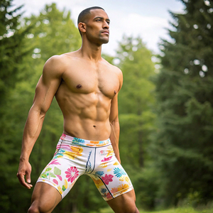 Compression Sublimation Shorts With Pocket Athletic Quick Dry Printed Shorts <b>Men</b> Elastic <b>Waist</b> Yoga Wear Sublimation Shorts <b>Mens</b> - Product Image 5