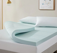 3 "Gel Memory Foam Massage Matratze Topper Queen Size High Density Pad Rückens ch merzen Bed Topper mit abnehmbarem Softcover