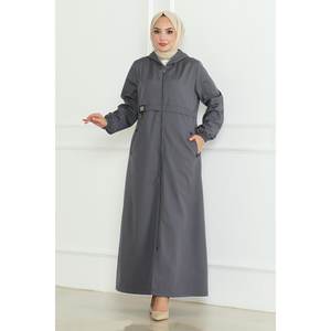 Abrigo Largo Tipo Gabardina para Mujer, Marca Armal, Color Taba, con Cierre de Doble Botonadura, Capucha con Cremallera, Impermeable, Modelo 19217 - Product Image 6