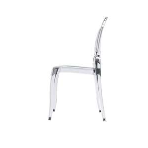 Set di 4 chiare grandi sedie fantasma moderno acrilico impilamento cucina e sala da pranzo decorazioni di nozze - Product Image 6